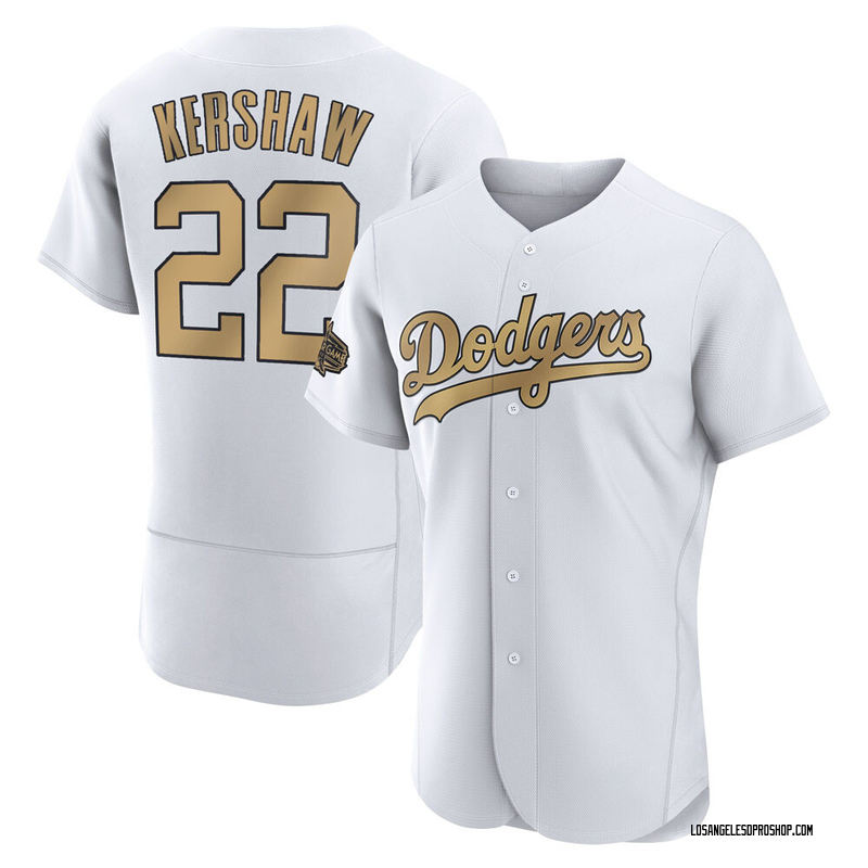 Men's Los Angeles Dodgers #22 Clayton Kershaw White Green 2022