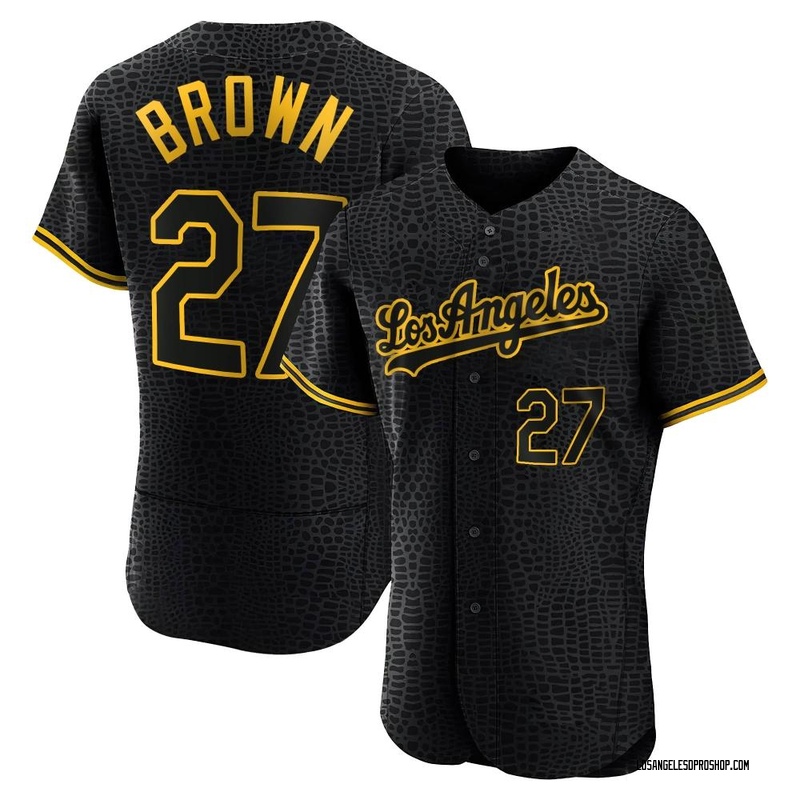 Los Angeles Dodgers Kevin Brown Brown Authentic Men's Gray Away Player  Jersey S,M,L,XL,XXL,XXXL,XXXXL