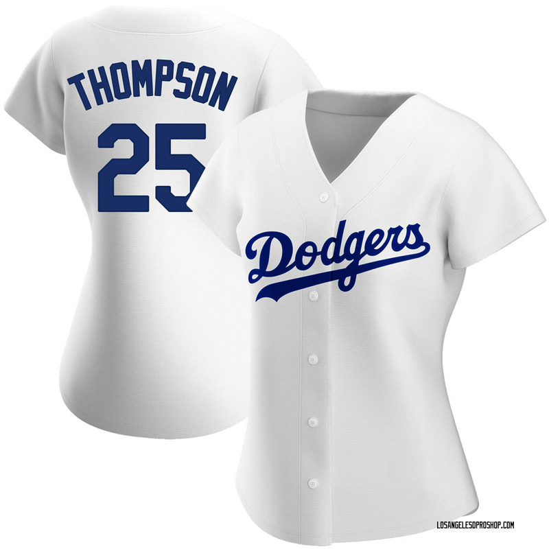 Women's Trayce Thompson Los Angeles Dodgers Backer Slim Fit T-Shirt - Ash